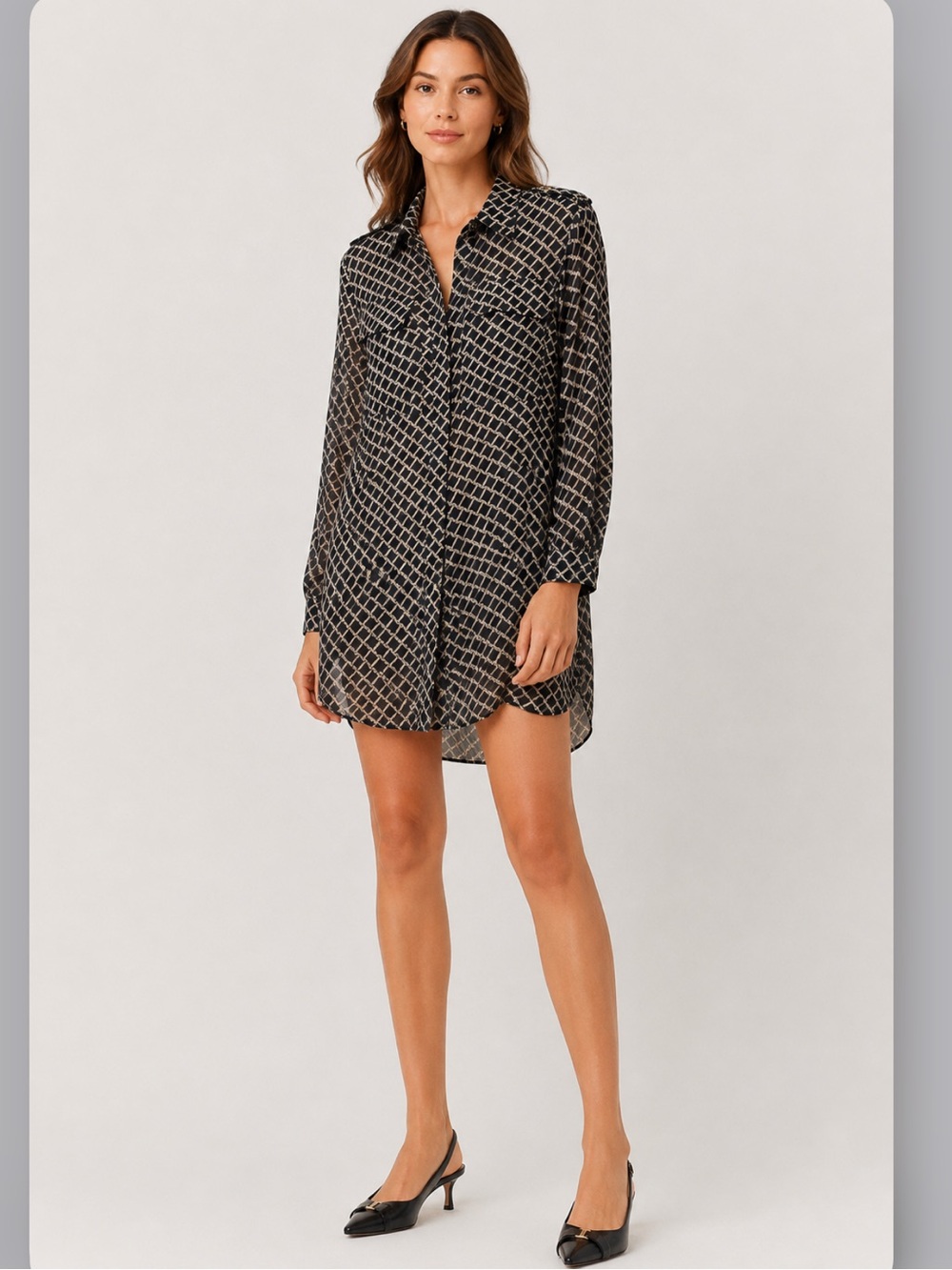 Club Monaco Silk Shirt Dress